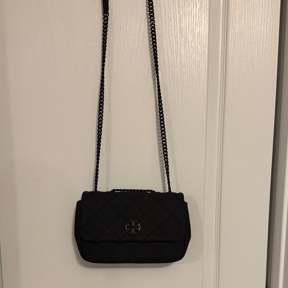 Tory Burch black Quilted Crossbody Bag
